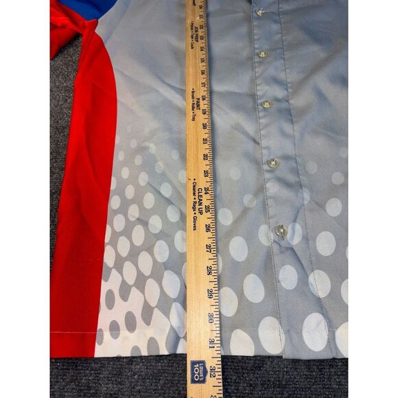 Vicci Shirt Men's Large Multi RIVA Motorsports Short Sleeve Collared Button Down - Picture 8 of 9
